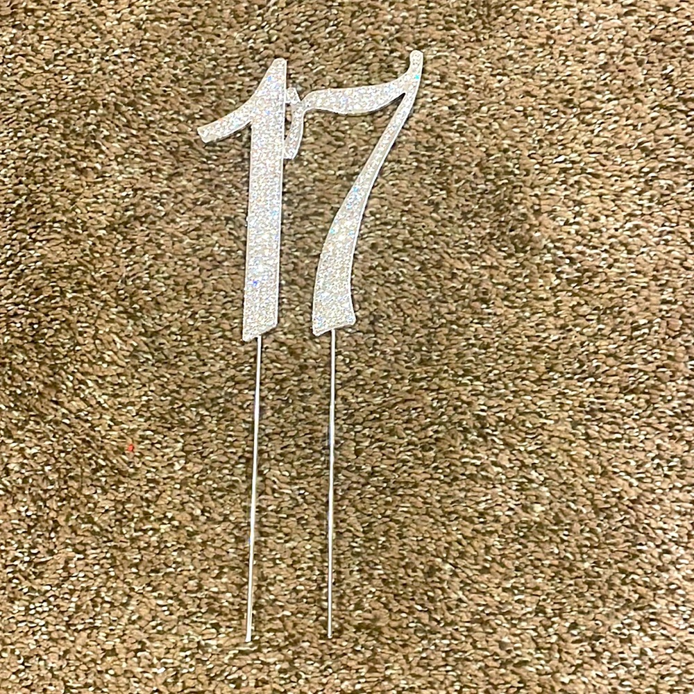 17 cake topper